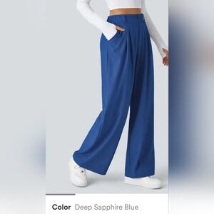 HALARA Deep Sapphire Blue Wide-Leg Pants